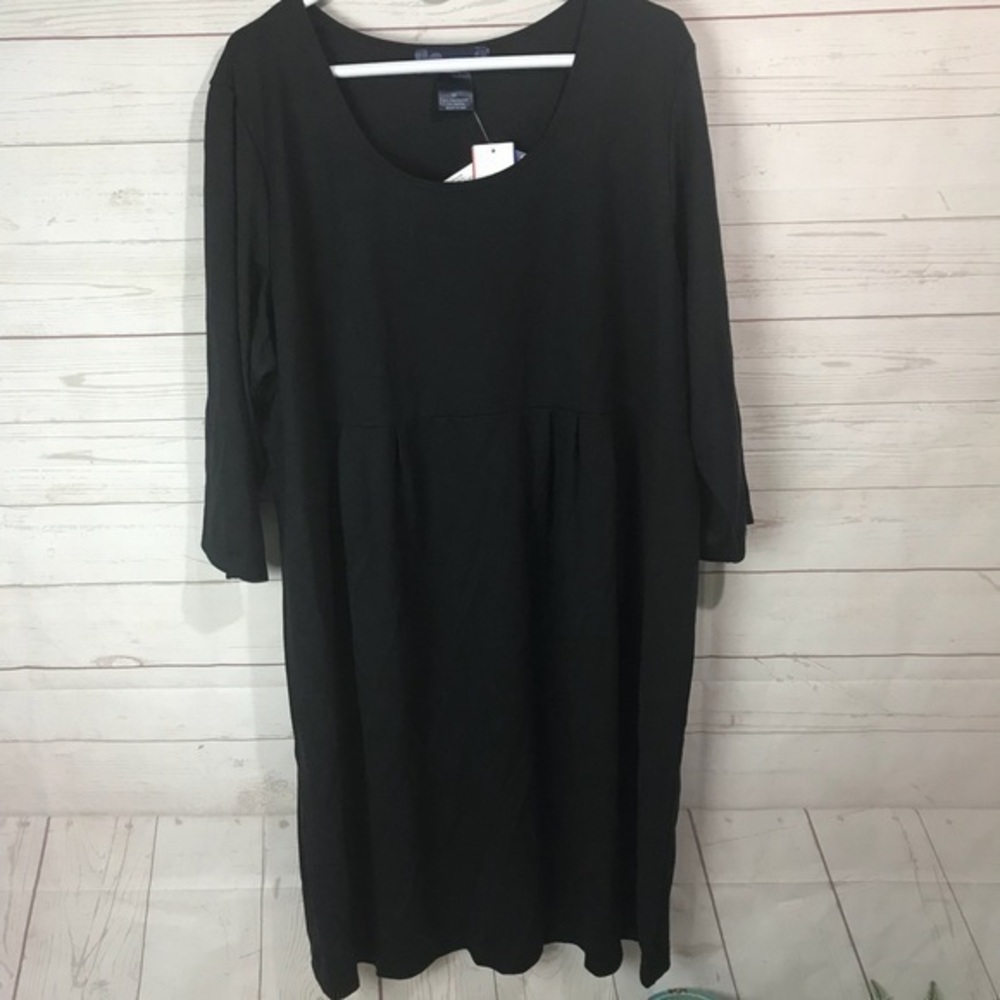 Susan Graver | Knit Dress 3/4 Sleeve Midi Length